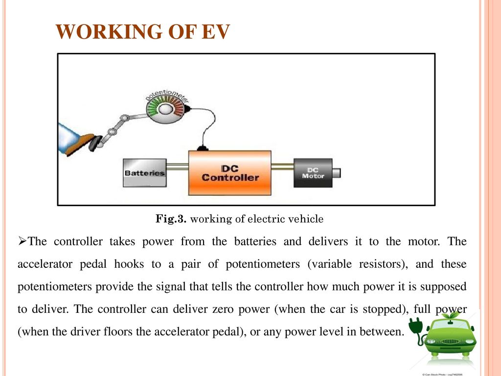 Working on electric sale vehicles